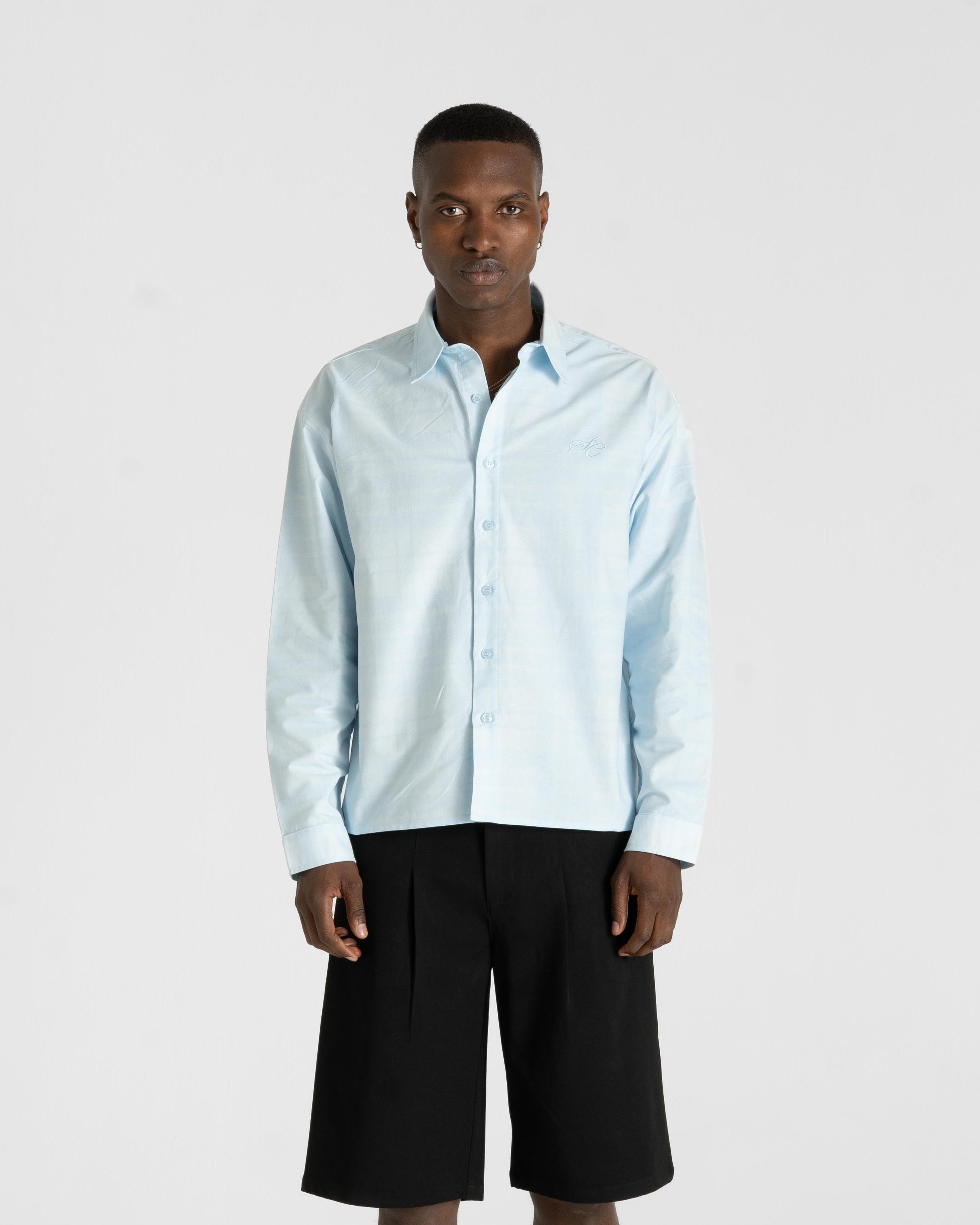 Check Summer Shirt Light Blue